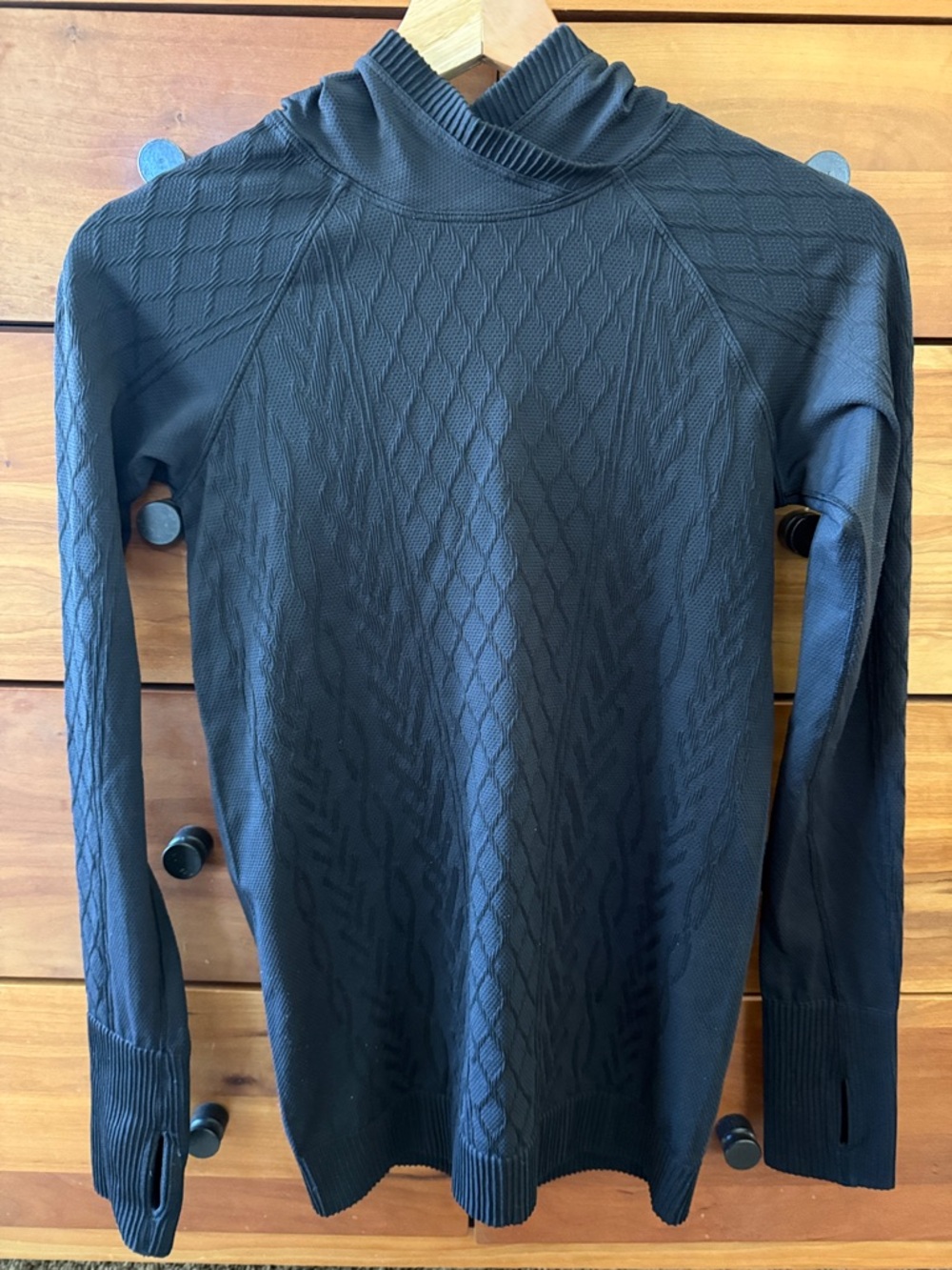 lululemon Women's Restless Cable Textured Long-Sleeve Pullover Hoodie Black